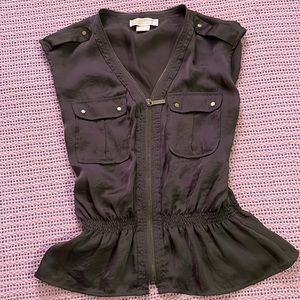 Michael Kors sleeveless peplum blouse